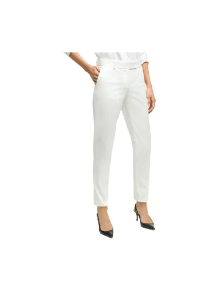 Сhinosy Brooks Brothers ze stretchu białe