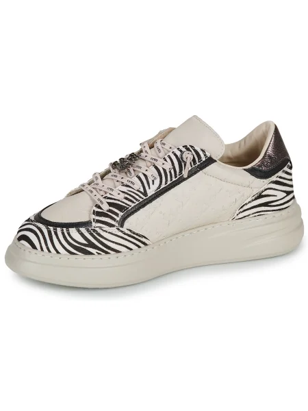 Pantofi Cetti cu model zebră alb