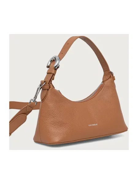 Coccinelle torebka crossbody skórzana brązowa