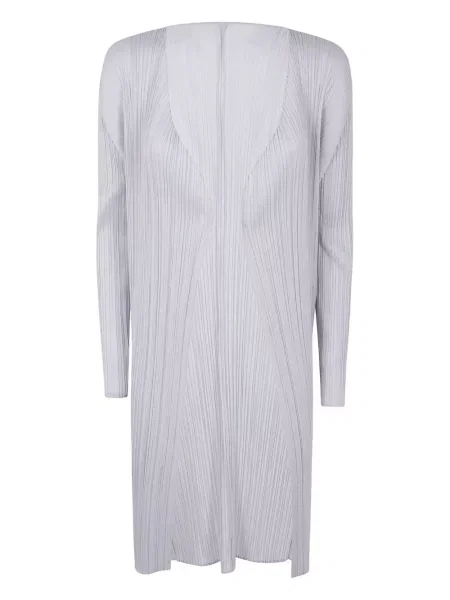 Palton Pleats Please Issey Miyake plisat gri