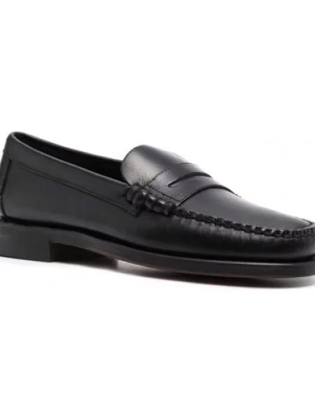 Pantofi loafer Sebago din piele slip-on negru