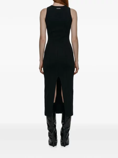 Rochie The Attico cu decolteu rotund negru