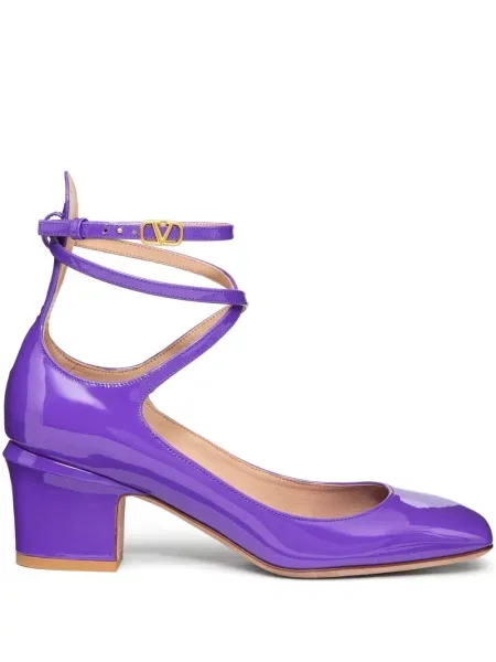 Pantofi cu toc Valentino Garavani din piele de lac violet