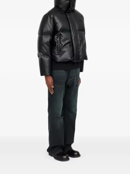 Кожено яке Mm6 Maison Margiela черно