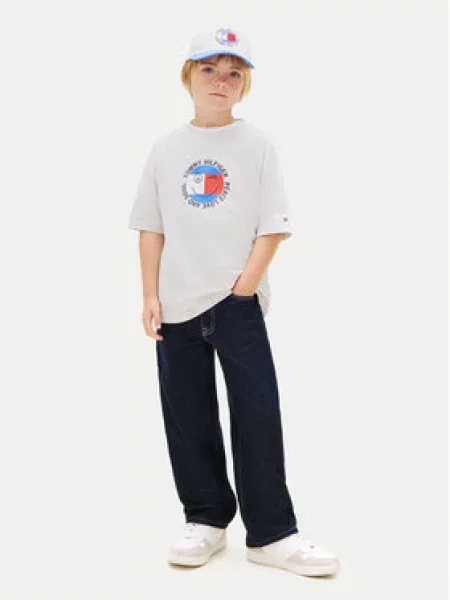 Dětské tričko Tommy Hilfiger šedé