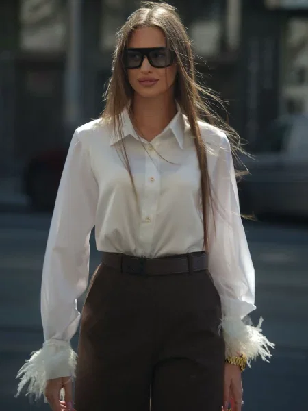 Блузка Jadone Fashion белая