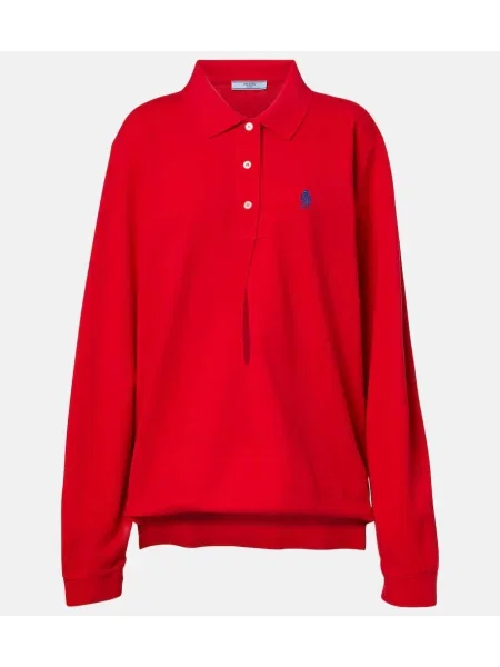 Polo Prada z autografem czerwone