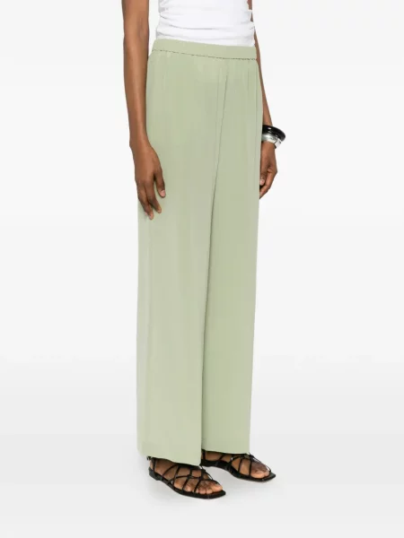 Pantaloni Aspesi de mătase verde