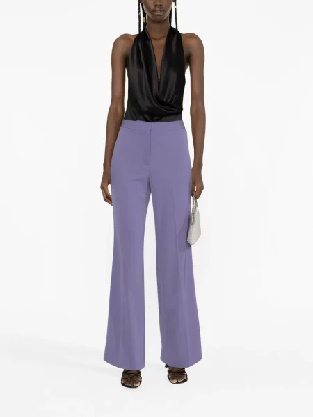 Vilnonės kelnės Stella Mccartney violetinė
