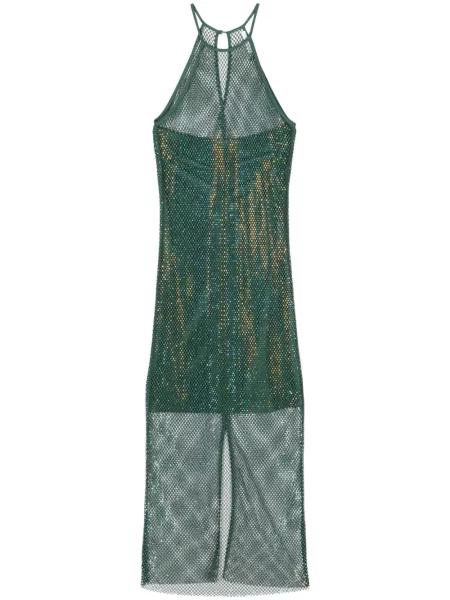 Rochie maxi Patrizia Pepe plasă de costum verde
