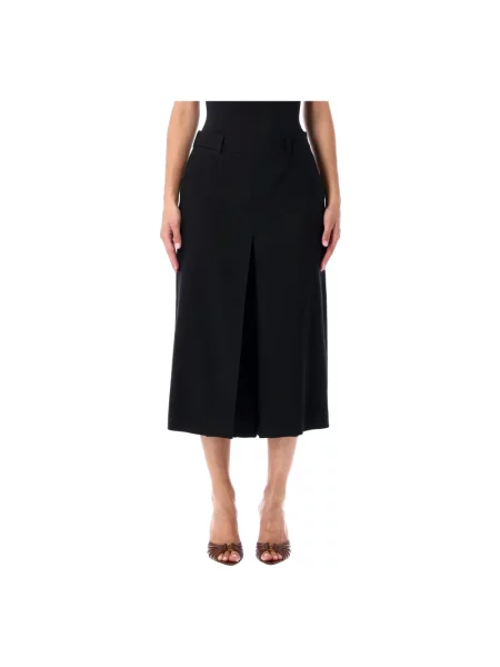 Spódnica-szorty Saint Laurent wełniane czarne