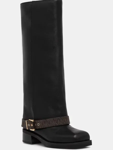 MICHAEL Michael Kors ghete de piele Colby cu plat negru