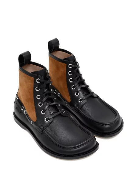 Botine Loewe cu șireturi din dantelă negru