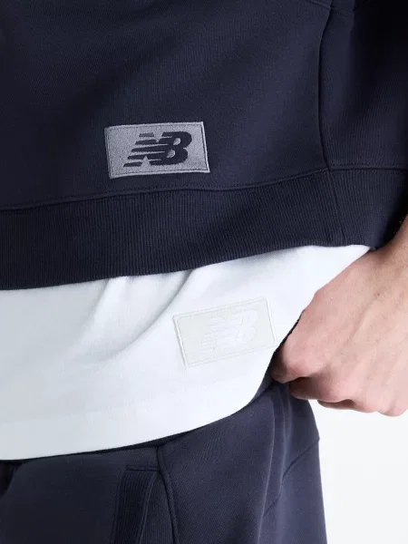 Флисовое худи New Balance синее