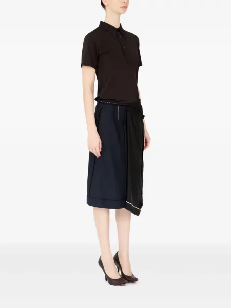 Fustă midi Maison Margiela până la genunchi albastru