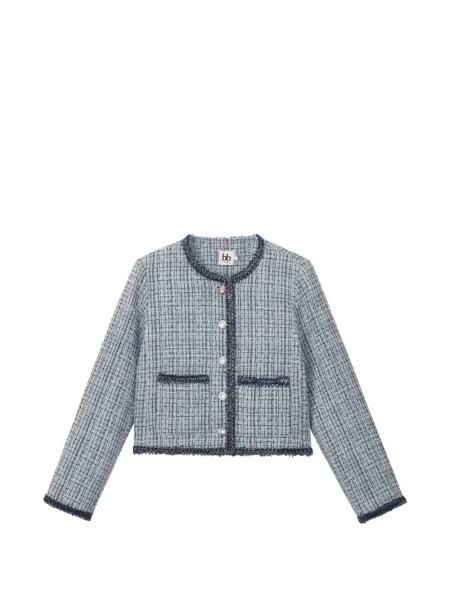 Geacă B+ab din tweed țesută albastru