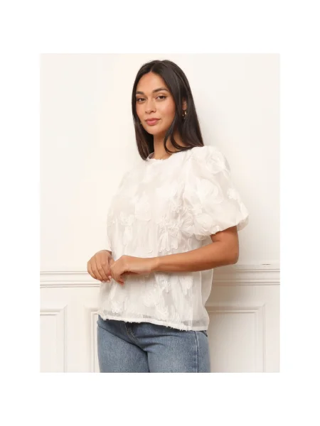 Top La Modeuse alb