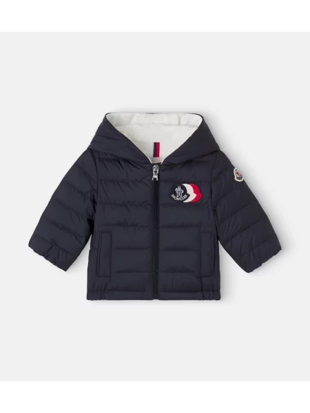 Pūkinė striukė Moncler Enfant mėlyna