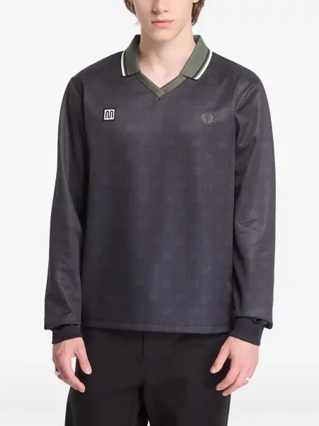 Tricou Fred Perry cu decolteu în V albastru
