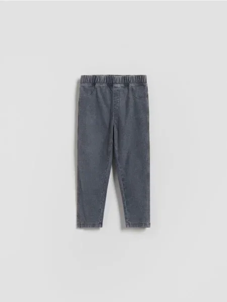 Reserved Legginsy z efektem sprania ciemnoszary