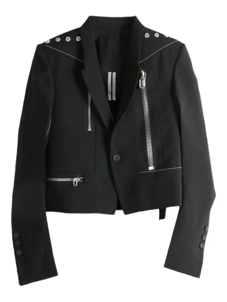 Geacă Rick Owens cu tepi negru