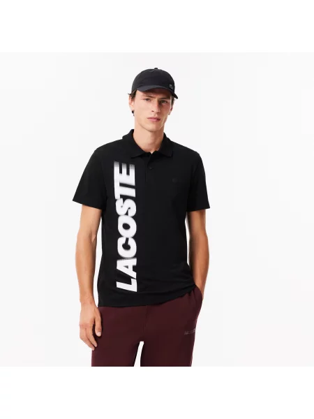 Lacoste Koszulka Polo Z Logo Movement czarna
