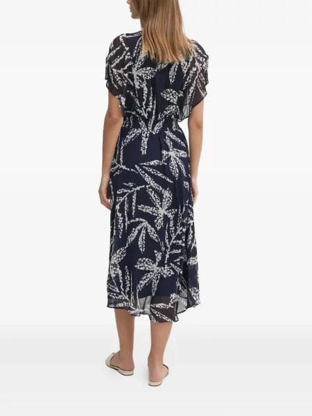 Rochie midi Dkny cu imagine până la genunchi de costum albastru