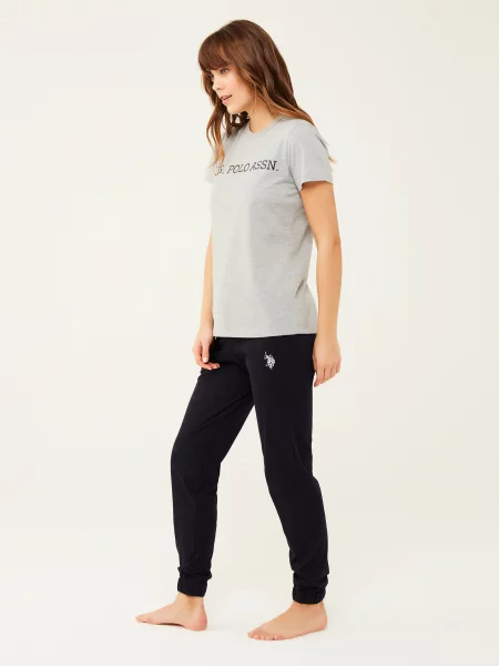 Футболка US Polo світло-сірий/меланж сіра