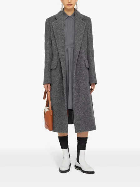 Paltas Jil Sander su atvartu pilka
