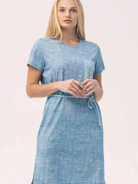 Женская домашняя туника блакитна