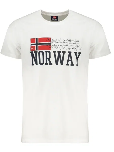 Tricou Norway 1963 scurt alb