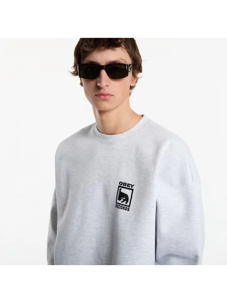 Hanorac crewneck Obey Clothing gri