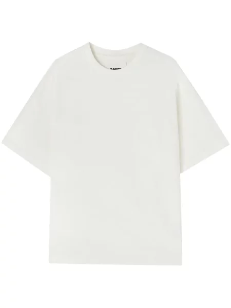 Tricou Jil Sander cu decolteu rotund alb
