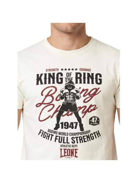 Krátky tričko Leone 1947 s krátkymi rukávmi béžová