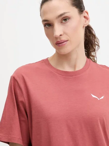 Salewa sportos póló női pamuttal EAGLE LOOSE piros