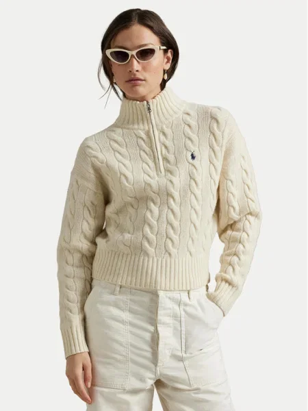 Polo Ralph Lauren Пуловер Екрю бяло