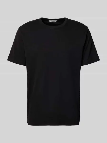T-shirt z mieszanki bawełny krój regular fit model SPENCER' Selected Homme czarna
