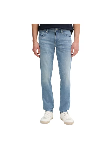 Guess Jeansy Slim Tapered Fit niebieski