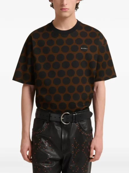 Tricou Marni cu imagine maro