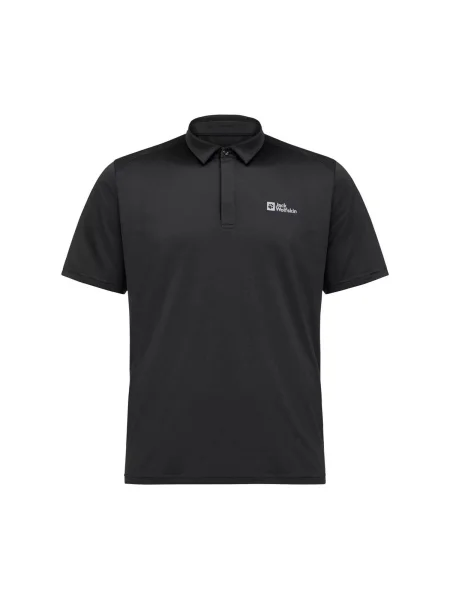 Tricou polo Jack Wolfskin negru