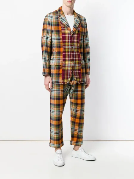 Kostkovaný oblekový oblek Comme Des Garçons Pre-owned žlutý