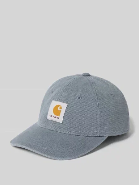 Czapka z daszkiem Carhartt Wip płócienna z autografem niebieska