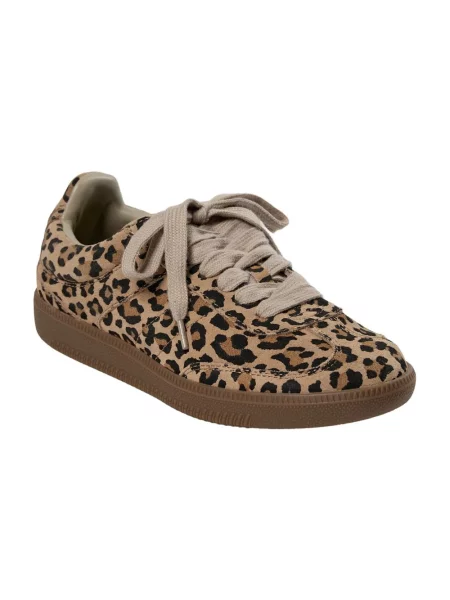 Sneakersy Sofie Schnoor zamszowe w panterkę brązowe