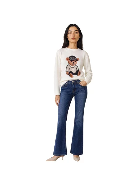 Blugi Guess cu talie joasă albastru