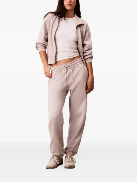 Hanorac cu fermoar Calvin Klein cu broderie roz