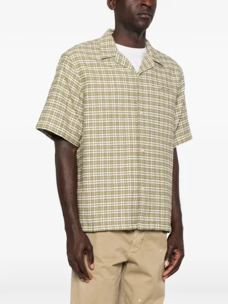 Kratak košulja kratkih rukava Carhartt Wip karirana kratki rukavi zelena