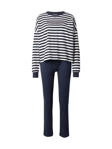 Marc O'Polo Pijama Mix & Match albastru închis alb