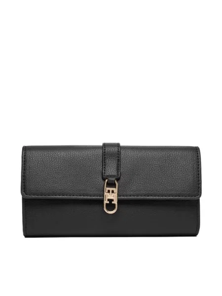 Tommy Hilfiger Piniginė Th Libre Large Flap Wallet juoda