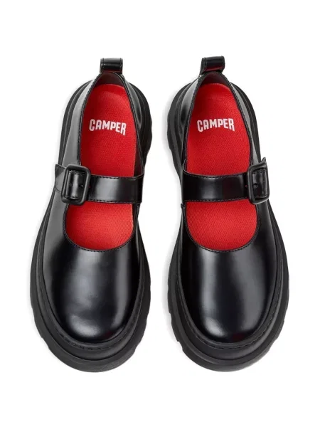 Pantofi loafer Camper din piele cu cataramă negru