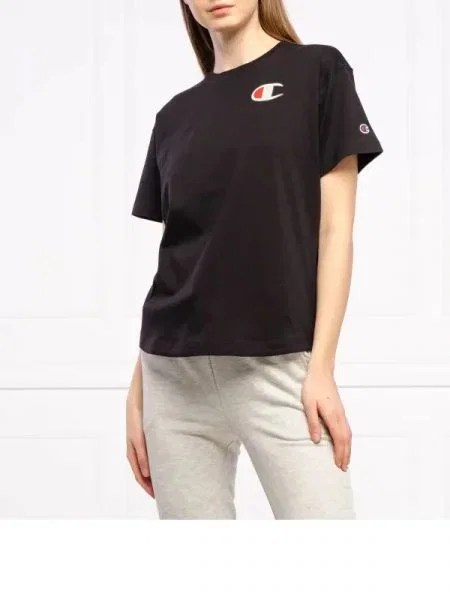 Champion Tricou Maxi Tricou | Custom fit negru